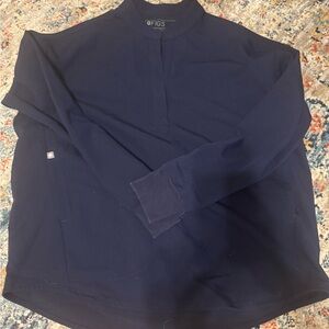 RARE Figs Long Sleeve Rafaela Scrub Top XS Navy